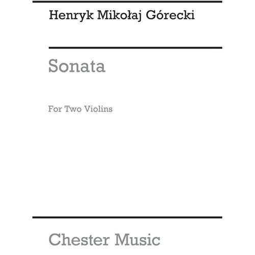 Gorecki Sonata Op 10 For 2 Violins(Arc) (Softcover Book)