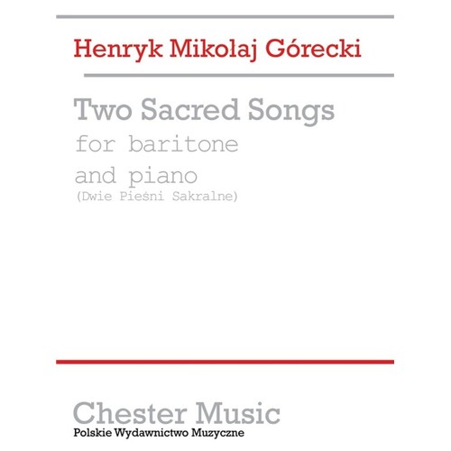 Gorecki 2 Sacred Songs Op 30B Bar/Piano (Softcover Book)