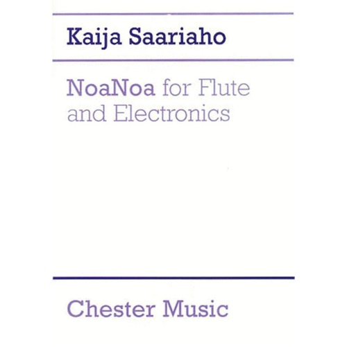 Saariaho Noanoa Flute/Electronics (Softcover Book)