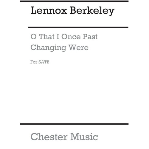 Berkeley O That I Once Past Treble Voice