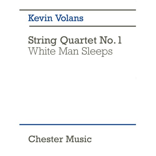 Vonline Audions String Quartet N.1 Score (White Man Sleep (Music Score) Book