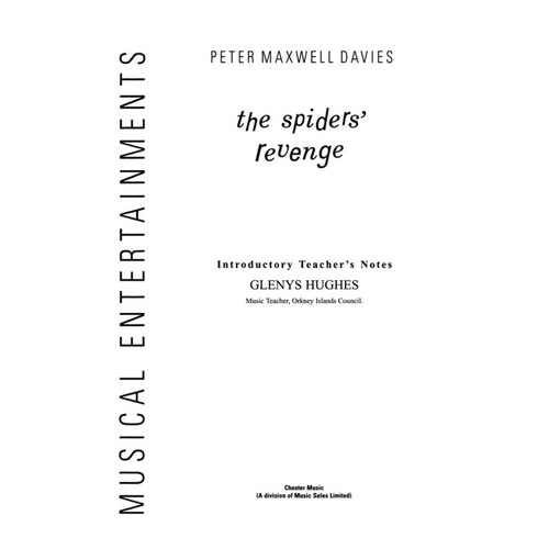 Maxwell Davies Spiders Revenge Tch.Book