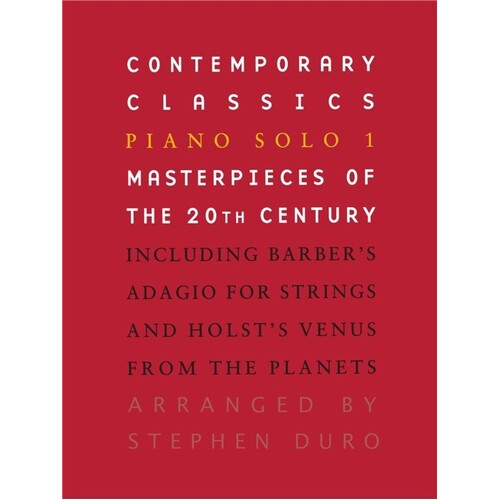 Contemporary Classics Piano Solo 1 20th Ce (Softcover Book)