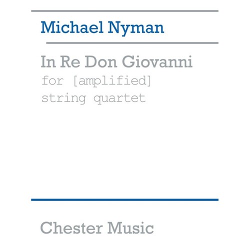 Nyman In Re Don Giovanni Str/Qrt Score