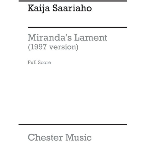 Kaija Saariaho Miranda'S Lament 97 Score