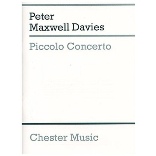 Peter Maxwell Davies Piccolo Concert