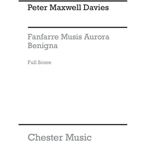 Maxwell Davies Fanfare Musis Aurora Scor