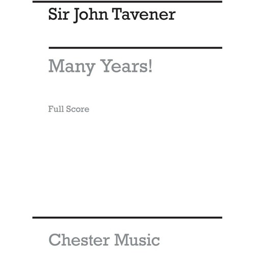 Tavener Many Years Soprano/Str Quartet(A