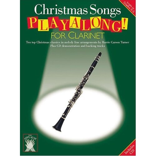 Applause Playalong Xmas Clarinet Softcover Book/CD