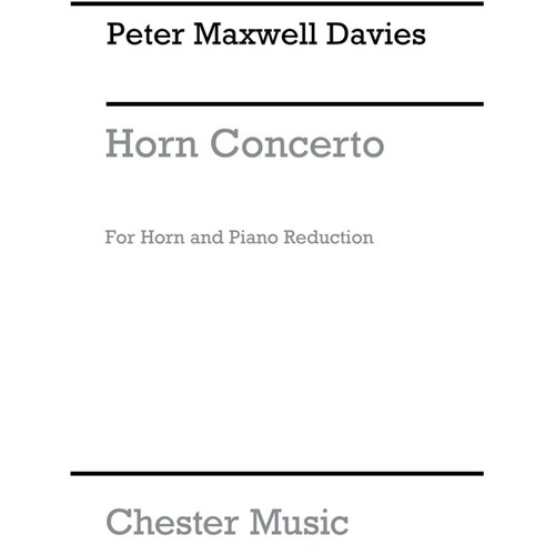Maxwell Davies Piano.Concerto Horn/Piano (Softcover Book)
