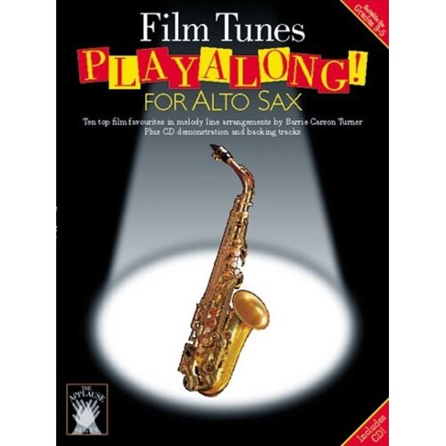 Applause Playalong Film Tunes A/Sax Softcover Book/CD
