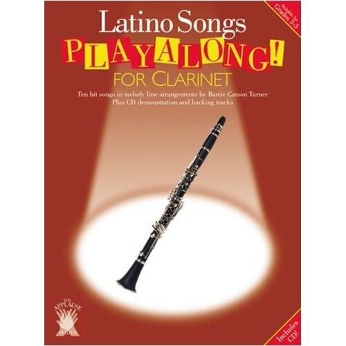 Applause Playalong Latin Clarinet Softcover Book/CD