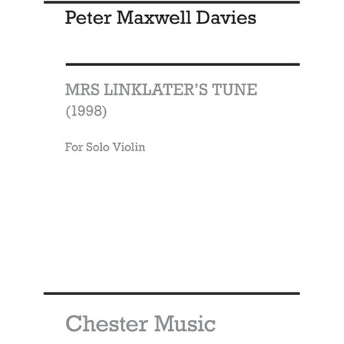 Maxwell Davies Mrs Linklaters Tune Violin (Softcover Book)
