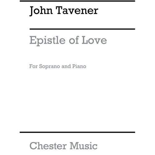 Tavener Epistle Of Love Soprano/Piano (Softcover Book)