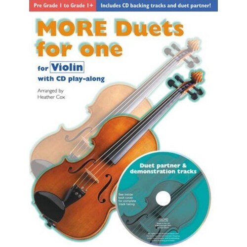 More Duets For One Violin Book/CD Book
