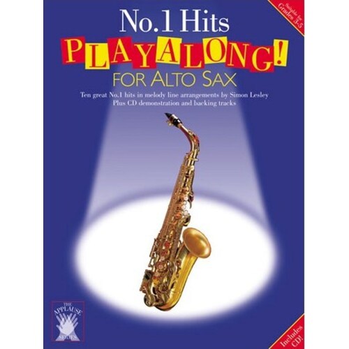 Applause Playalong No.1 Hits Alto Sax Book/CD Book