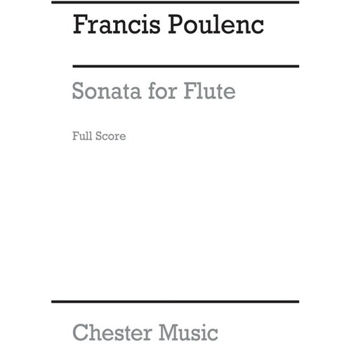 Poulenc Flute Sonata Full Score Book