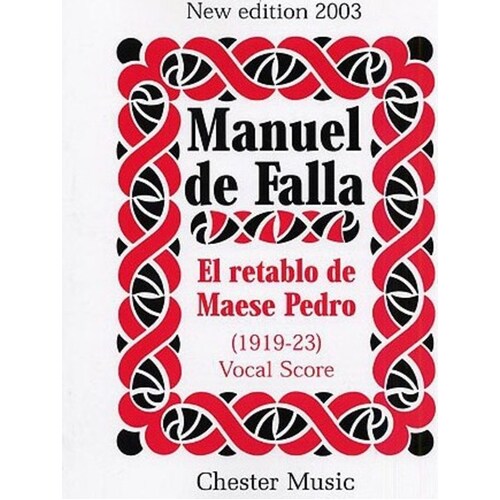 Falla El Retablo De Mases Pedro Vocal Score