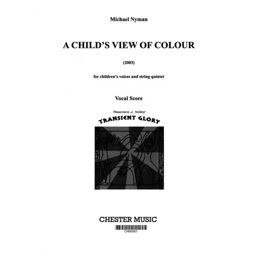 Nyman A Child'S View Of Colour Vocal Score