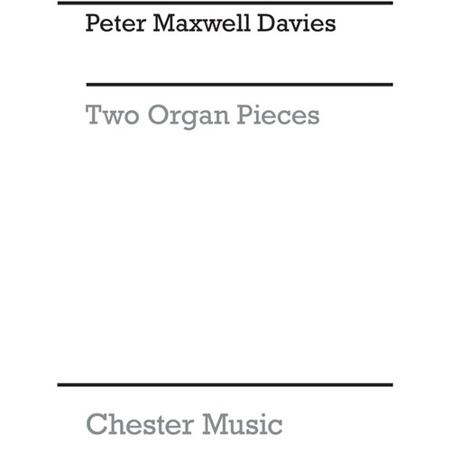 Maxwell Davies 2 Organ Pieces (Softcover Book)