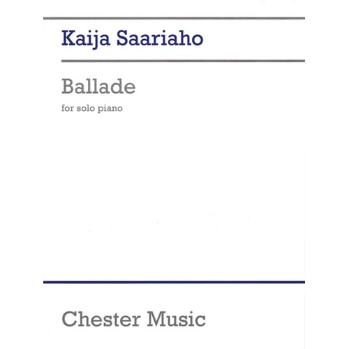 Saariaho Ballade For Piano Solo (Softcover Book)