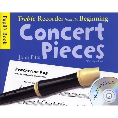 Treble Recorder From Begin Concert Pces Pupil Softcover Book/CD
