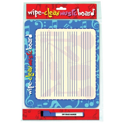 Wipe Clean Music Board with Pen - Landscape Orientation