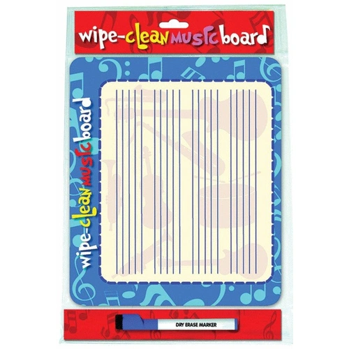 Wipe Clean Music Board with Pen - Landscape Orientation