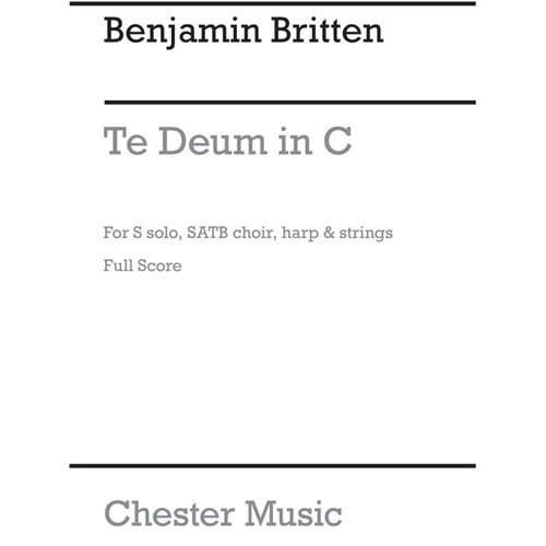 Te Deum In C Score