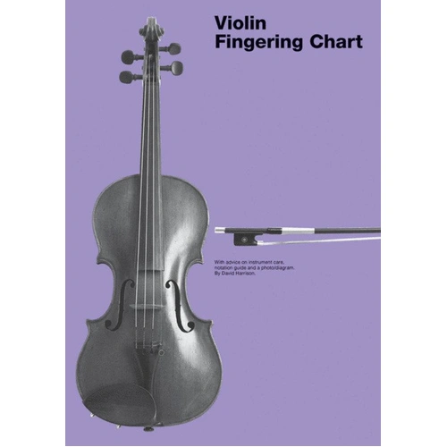Chester Violin Fingering Chart by David Harrison - Includes Care Tips, Notation Guide, and Instrument Diagram