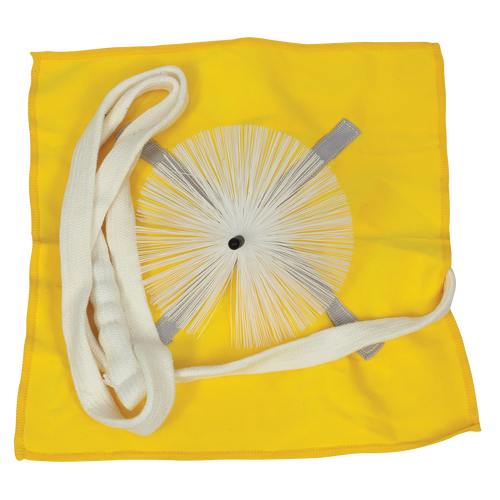Champion CH818 Tenor Sax Pull-Through with Yellow Microfibre Cloth and Synthetic Brush