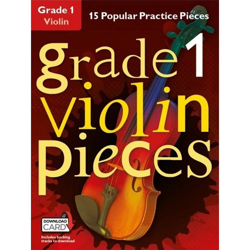 Grade 1 Violin Pieces by Christopher Hussey - 24 Pages, Includes Backing Tracks, Classic and Contemporary Songs, Perfect for Beginners