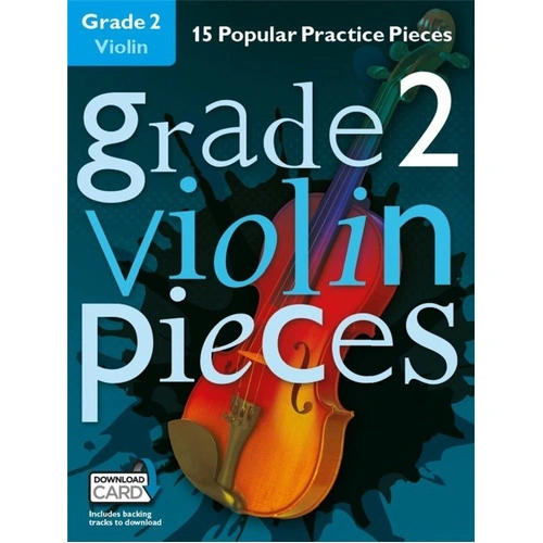 Grade 2 Violin Pieces by Christopher Hussey - 24 Pages, Includes Classic & Pop Tunes, Backing Tracks Access, Fingering Chart