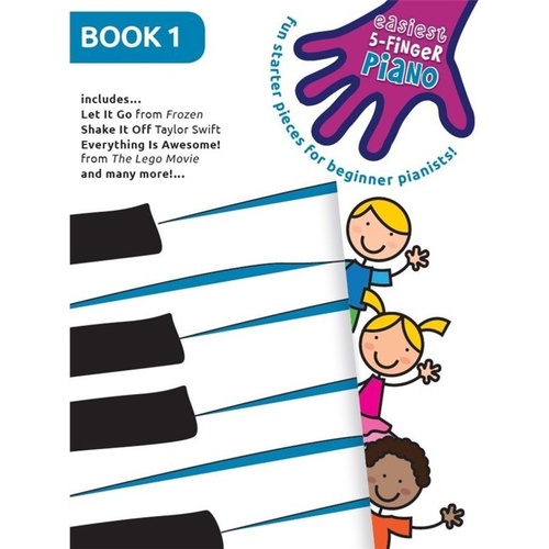 Easiest 5-Finger Piano Book 1 by Chester Music - 32 Pages, 12 Easy Arrangements for Young Pianists