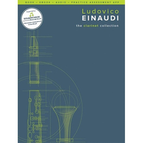 Ludovico Einaudi Clarinet Collection with Piano Score, SoundWise Support, eBook, Audio Tracks, and Video Content