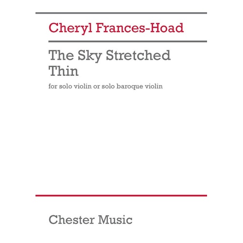 Frances-Hoad - The Sky Stretched Thin For Solo Violin Softcover Book (Violin)