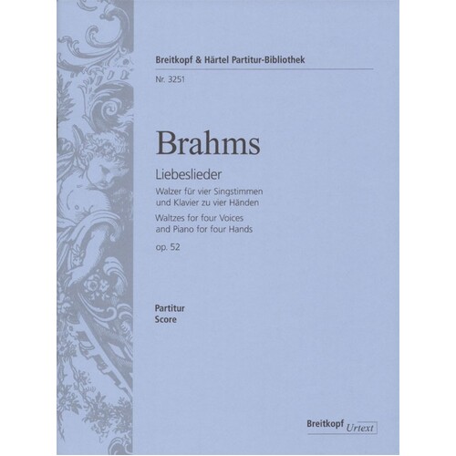 Liebeslieder Waltzes Op 52 SATB Choral Part