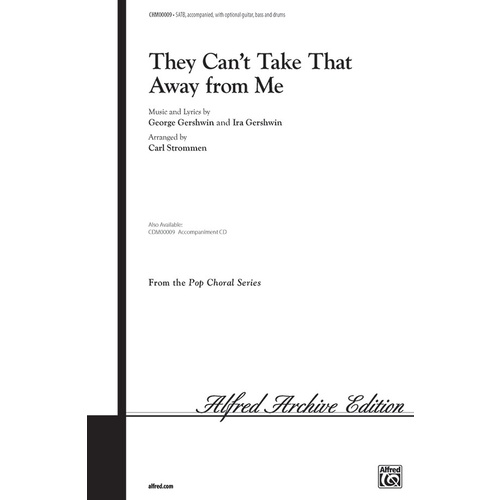 They Can't Take That Away From Me SATB Strommen Choral Sheet Music