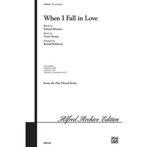 When I Fall in Love SSA Choral Sheet Music