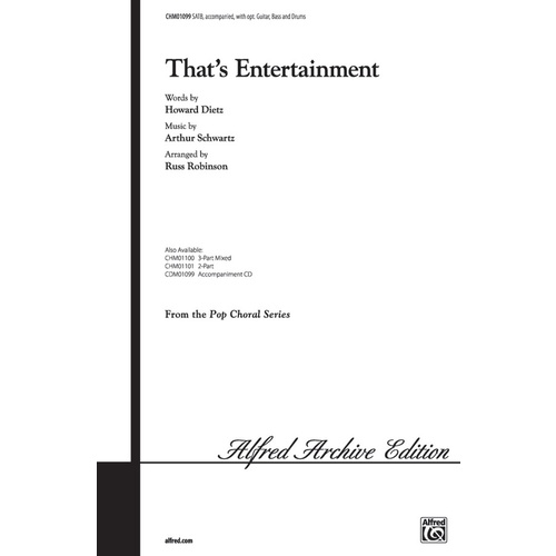 Thats Entertainment SATB Choral Sheet Music