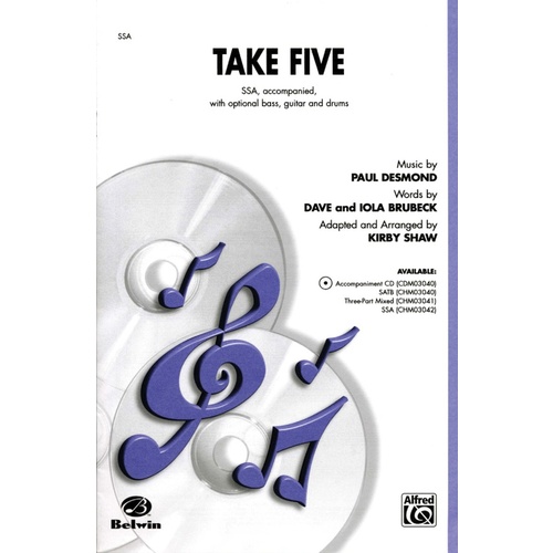 Take Five SSA Arranged by Kirby Shaw Choral Sheet Music