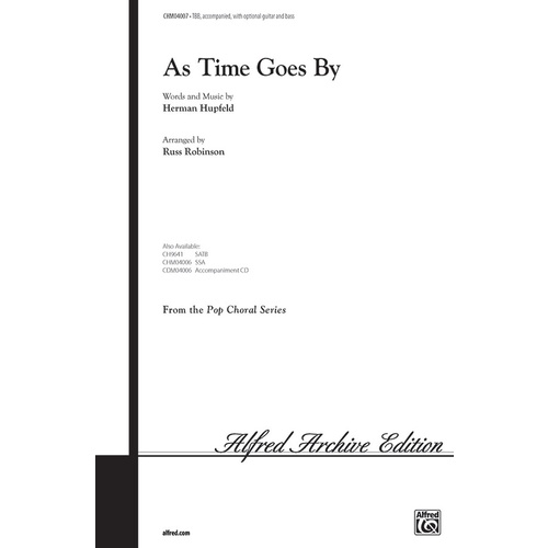As Time Goes By TTB Arrangement by Robinson - Choral Sheet Music