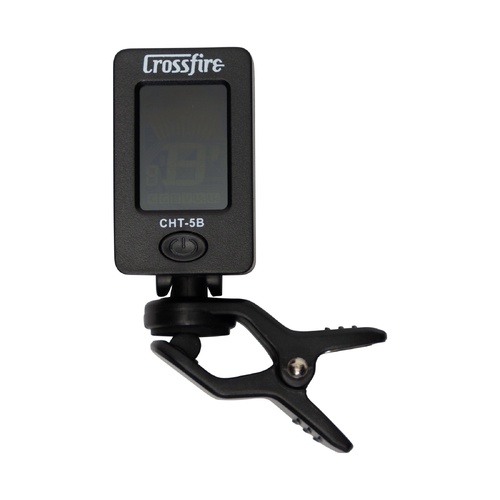 Crossfire CHT-5B Chromatic Clip-On Tuner for Guitar, Bass, Ukulele, Violin with LED Display
