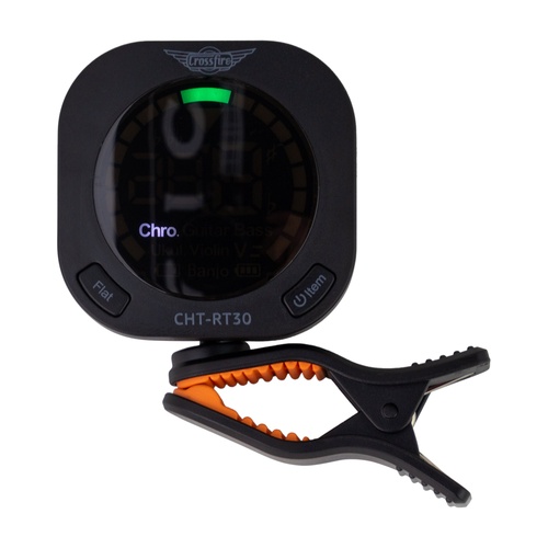 Crossfire CHT-RT30 Rechargeable Clip-On Tuner with 7 Tuning Modes and High-Definition Display