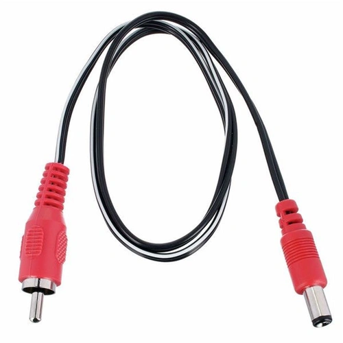 CIOKS Flex 2 - 50cm Red DC Plug Type 2, 5.5/2.1mm Centre Positive L-Shape