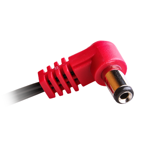 Cioks Type 2 L-Shape DC Plug 5.5/2.1mm, 12mm Barrel, 50cm Red