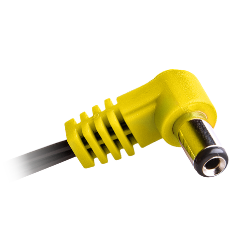 Cioks Type 3 Flex 50cm Yellow DC Cable with 5.5/2.5mm Centre Negative L-Shaped Plug