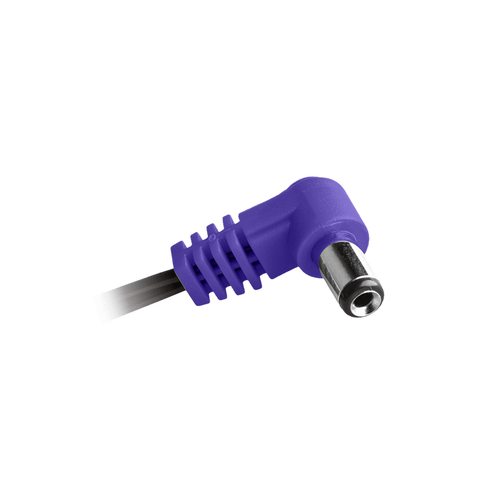 CIOKS Flex Type 8 - 4.75/1.7mm DC Plug, Centre Positive, L-Shape, Purple, 50cm