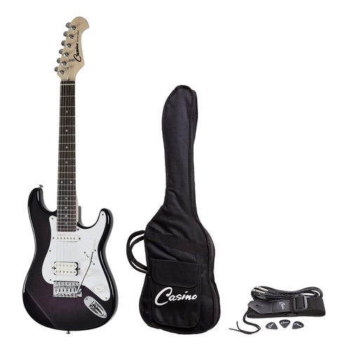 Casino ST-Style 3/4 Size Electric Guitar Set (Purpleburst)