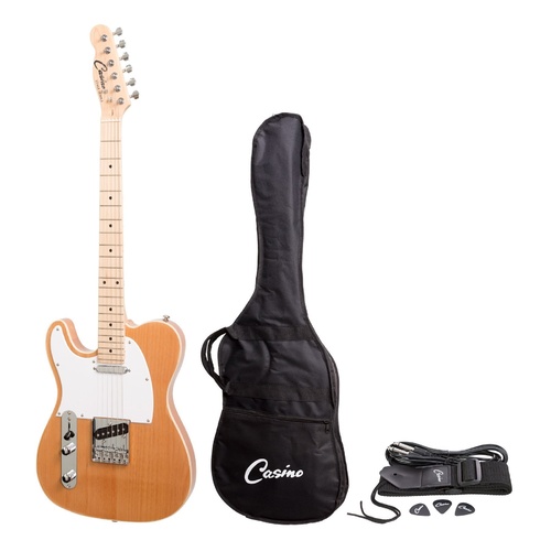 Casino TL-Style Left Handed Electric Guitar Set (Natural Gloss)